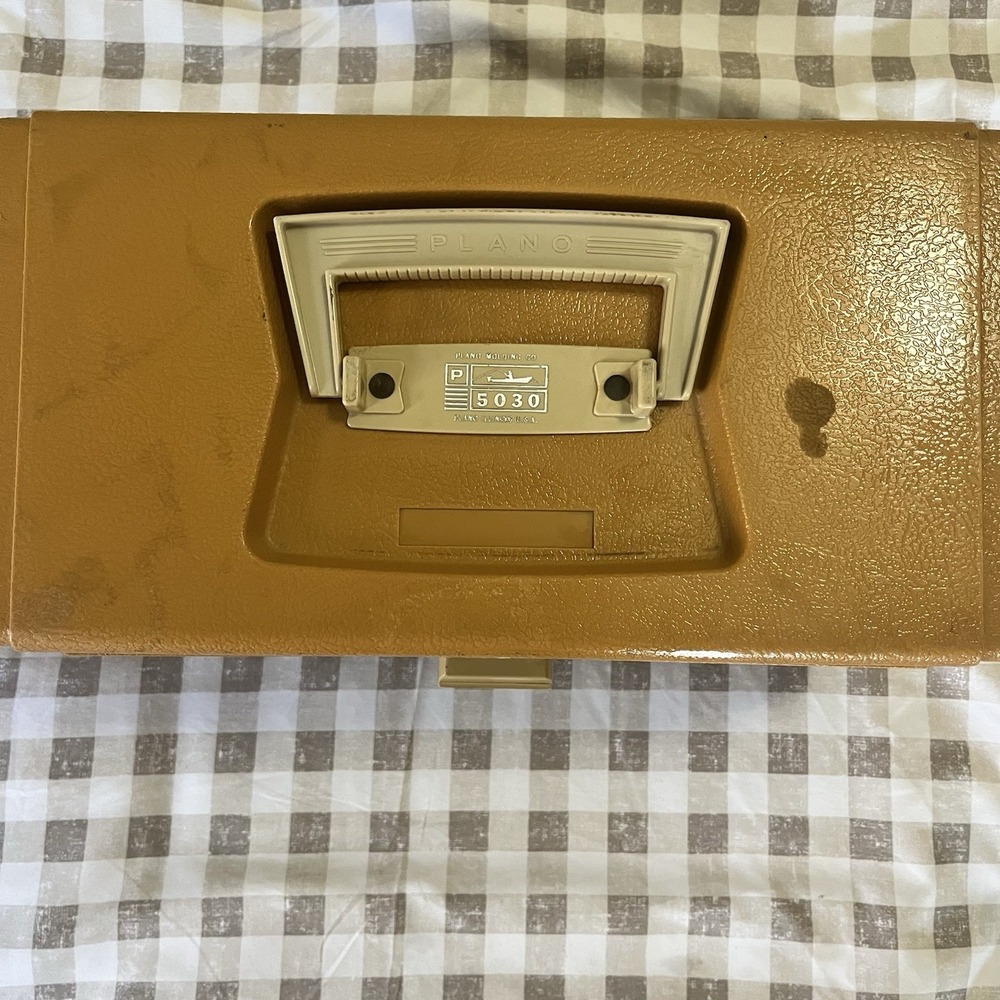 VTG 1979 Plano 3 Tray Tackle Box Fishing Outdoor Camping USA Made Handle - Picture 3 of 11